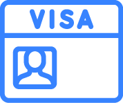 Ícono de pasaporte que representa servicios de asesoría en visas.